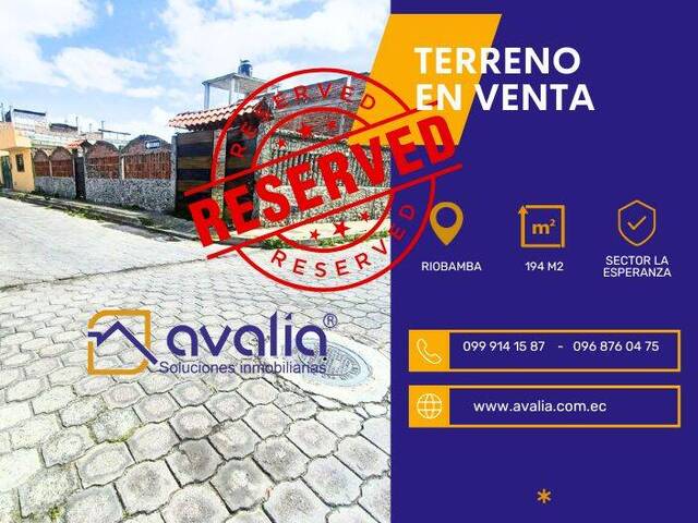 #AVLT435 - Terreno para Venta en Riobamba - H
